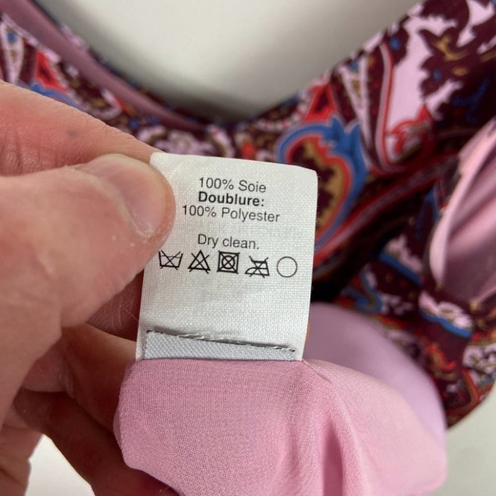 J Crew 100% Silk Bohemian Cate Camisole Tank Top Size 00 Pink‎ Purple HIMYM Boho - Picture 8 of 15
